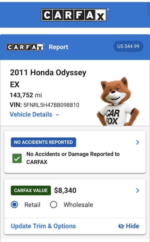 2011 Honda Odyssey EX