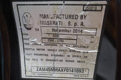 2015 Maserati GranTurismo