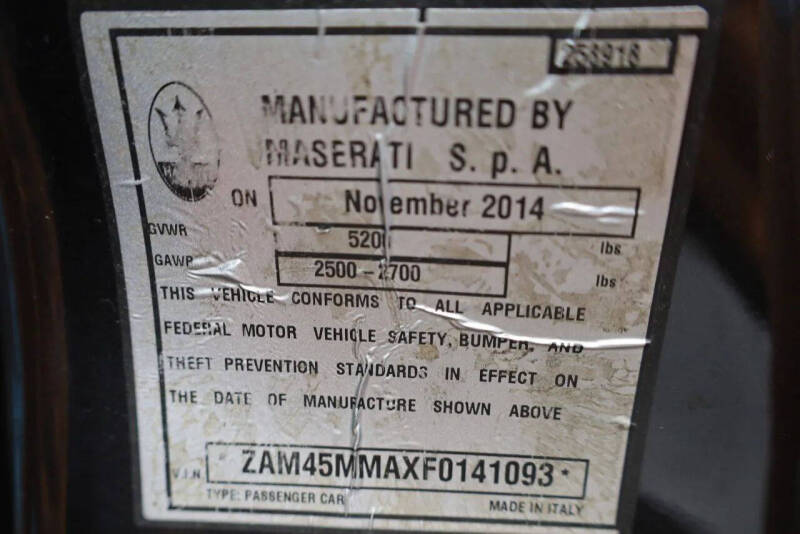 2015 Maserati GranTurismo
