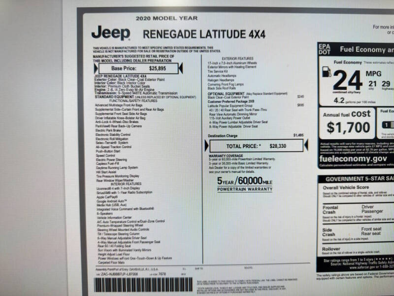 2020 Jeep Renegade Latitude