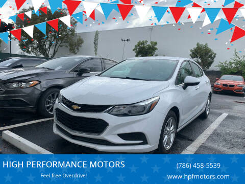 2017 Chevrolet Cruze for sale at HIGH PERFORMANCE MOTORS in Hollywood FL