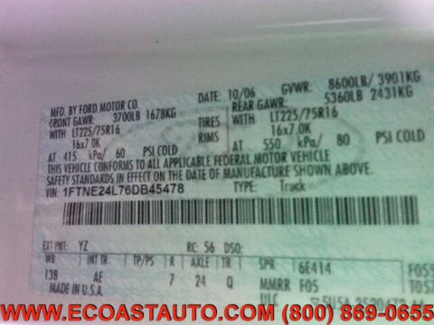 2006 Ford E-Series E-250