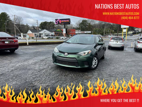 2015 Toyota Corolla for sale at Nations Best Autos in Decatur GA