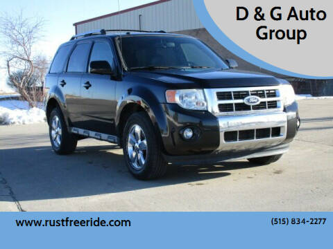 2011 Ford Escape for sale at D & G Auto Group in De Soto IA