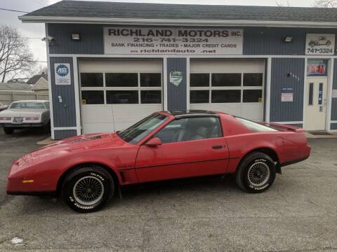 1984 Pontiac Firebird for sale at Richland Motors in Cleveland OH