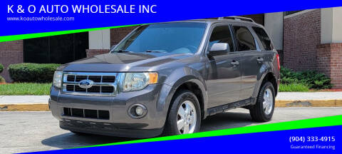 2010 Ford Escape for sale at K & O AUTO WHOLESALE INC in Jacksonville FL