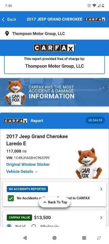2017 Jeep Grand Cherokee Laredo E
