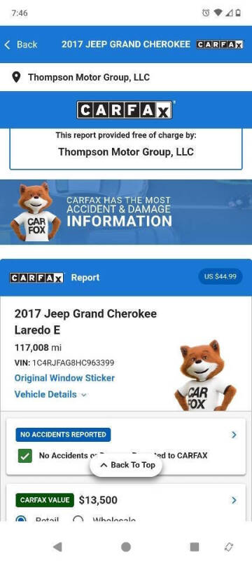2017 Jeep Grand Cherokee Laredo E