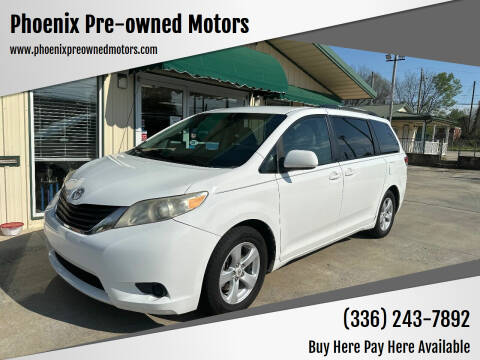 2011 Toyota Sienna for sale at Phoenix Pre-owned Motors in Lexington NC