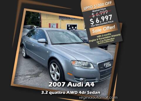 2007 Audi A4 for sale at Virginia Auto Mall in Woodford VA