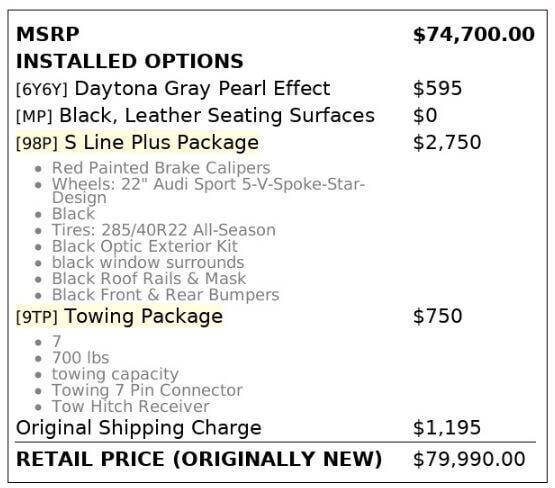 2022 Audi Q8 quattro Premium Plus 55 TFSI