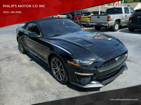 2019 Ford Mustang for sale at PHILIP'S MOTOR CO INC in Haleyville AL