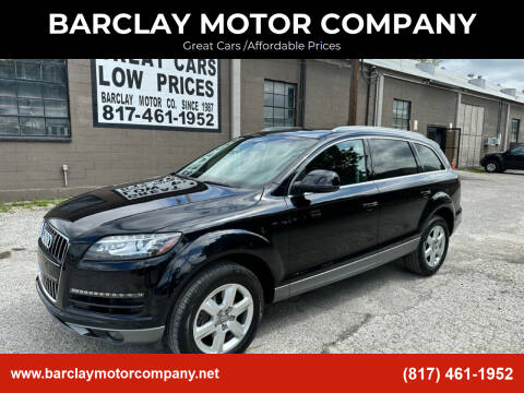 2012 Audi Q7 for sale at BARCLAY MOTOR COMPANY in Arlington TX
