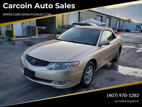 2002 Toyota Camry Solara for sale at Carcoin Auto Sales in Orlando FL