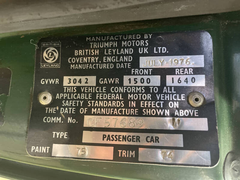 1976 Triumph TR6