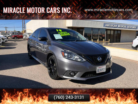 2018 Nissan Sentra for sale at Miracle Motor Cars Inc. in Victorville CA
