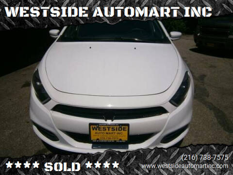 2015 Dodge Dart for sale at WESTSIDE AUTOMART INC in Cleveland OH