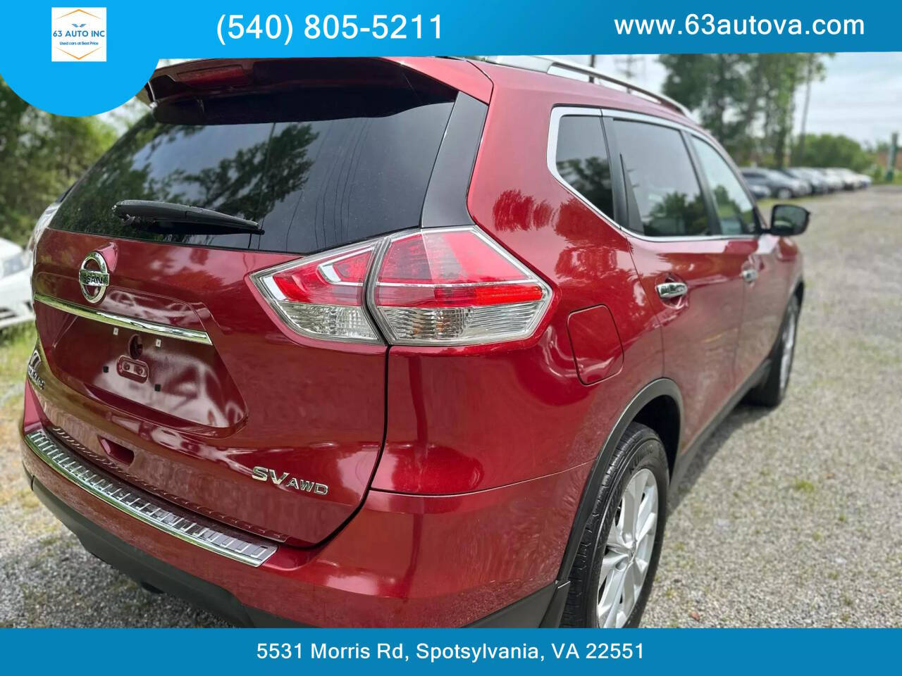 2015 Nissan Rogue for sale at 63 Auto Inc in Spotsylvania, VA