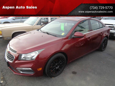 2015 Chevrolet Cruze for sale at Aspen Auto Sales in Wayne MI