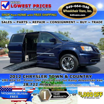 2012 Chrysler Town and Country for sale at Wheelchair Vans Inc in Laguna Hills CA