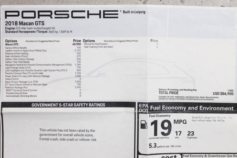 2018 Porsche Macan GTS