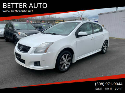2012 Nissan Sentra for sale at BETTER AUTO in Attleboro MA