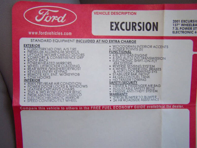 2001 Ford Excursion Limited