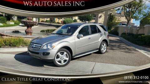 2008 Mercedes-Benz M-Class for sale at WS AUTO SALES INC in El Cajon CA