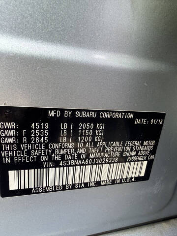 2018 Subaru Legacy 2.5i