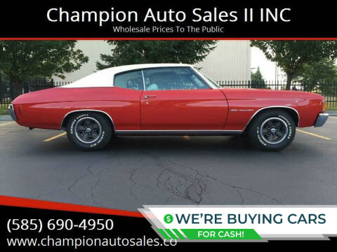 1972 Chevrolet Chevelle for sale at Champion Auto Sales II INC in Rochester NY