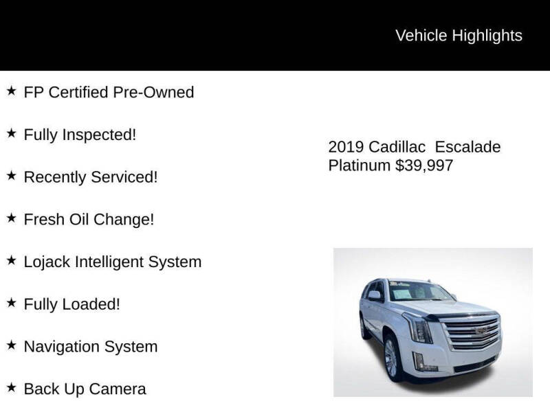 2019 Cadillac Escalade Platinum