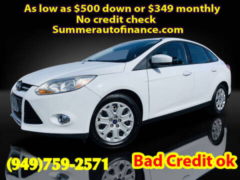 2012 Ford Focus for sale at SUMMER AUTO FINANCE in Costa Mesa CA