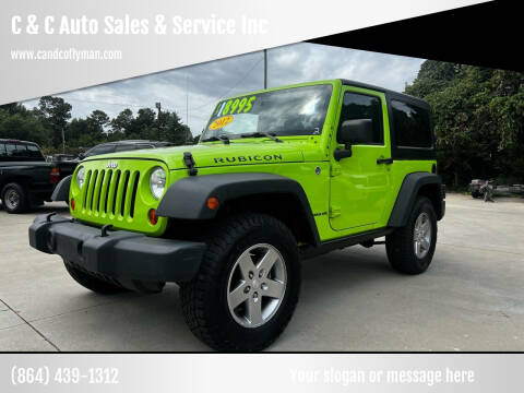 2012 Jeep Wrangler for sale at C & C Auto Sales & Service Inc in Lyman SC