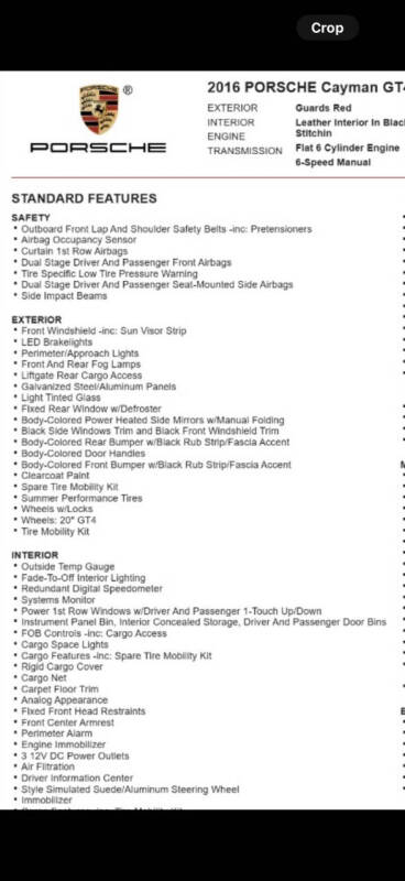 2016 Porsche Cayman GT4
