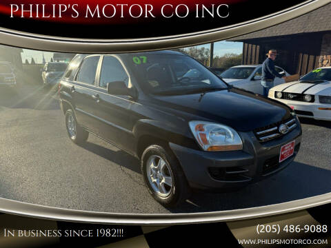 2007 Kia Sportage for sale at PHILIP'S MOTOR CO INC in Haleyville AL