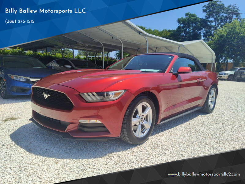 2015 Ford Mustang for sale at Billy Ballew Motorsports LLC in Daytona Beach FL