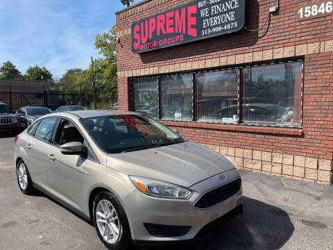 2015 Ford Focus for sale at Supreme Motor Groups in Detroit MI