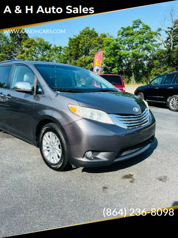 2012 Toyota Sienna for sale at A & H Auto Sales in Greenville SC
