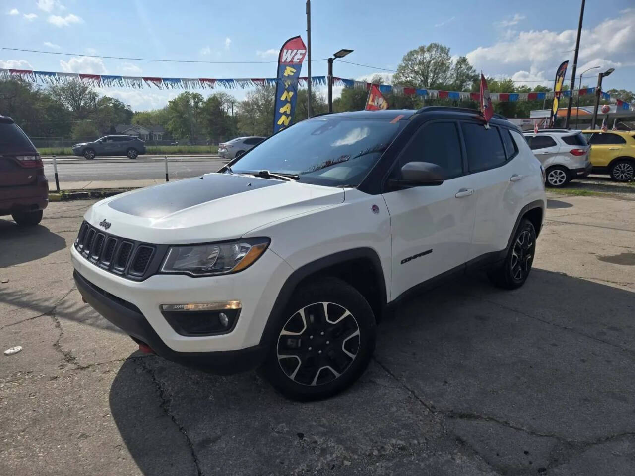 White 2021 Jeep Compass Trailhawk 4x4 Trailhawk 4dr SUV 2