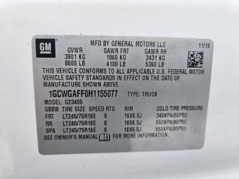 2017 Chevrolet Express 2500