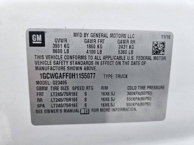 2017 Chevrolet Express 2500