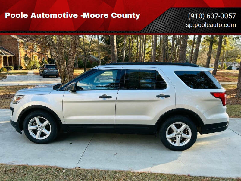 2018 Ford Explorer for sale at Poole Automotive -Moore County in Aberdeen NC