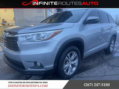 2015 Toyota Highlander for sale at Infinite Routes PA in Doylestown PA