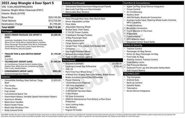 2023 Jeep Wrangler Sport S