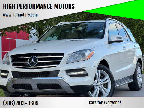 2013 Mercedes-Benz M-Class for sale at HIGH PERFORMANCE MOTORS in Hollywood FL