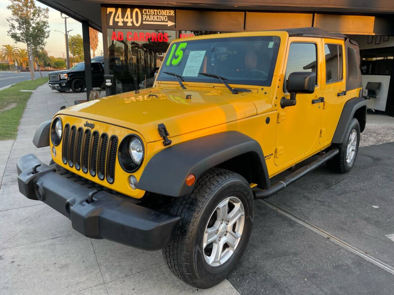 2015 Jeep Wrangler Unlimited for sale at AD CarPros, Inc. in Downey CA