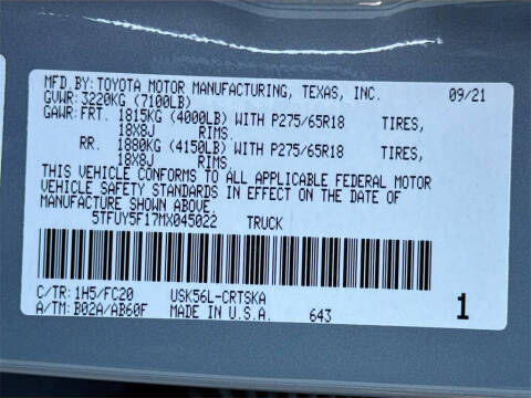 2021 Toyota Tundra SR5