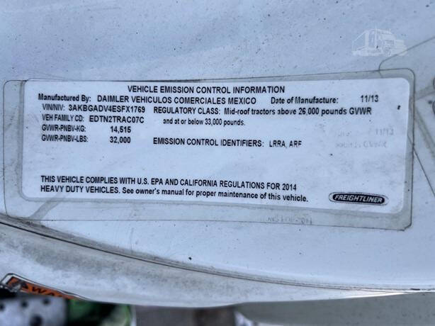 2014 Freightliner Cascadia