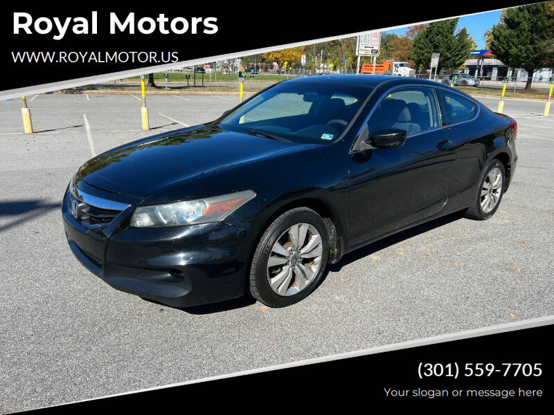 2012 Honda Accord for sale at Royal Motors in Hyattsville MD