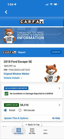 2018 Ford Escape SE
